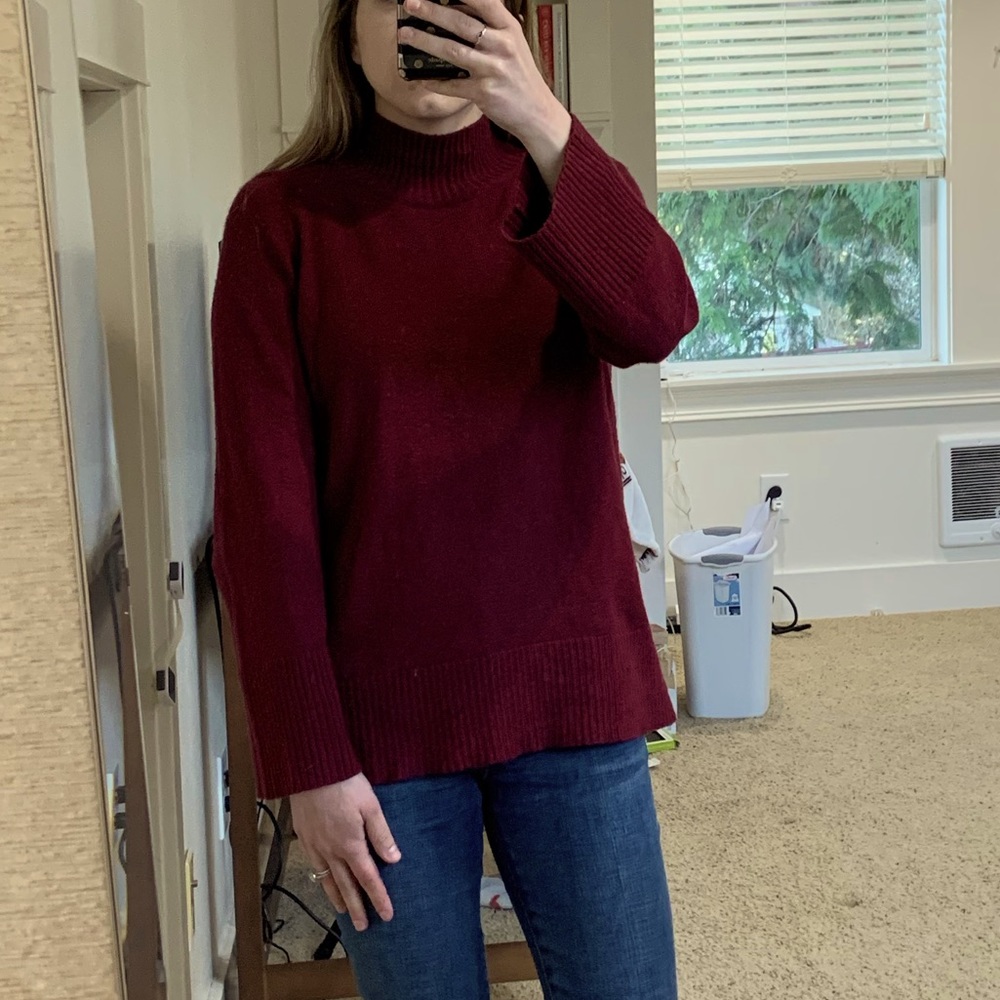 LOFT Fluted Sleeve Sweater